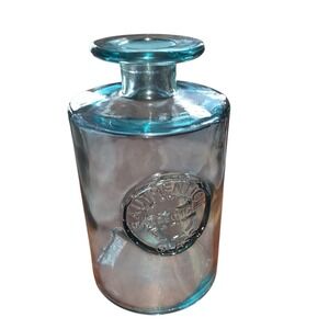 Authentic 100% Recycled Glass - Spain Vidrios San Miguel - Blue Glass 6 "